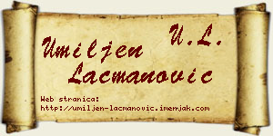 Umiljen Lacmanović vizit kartica